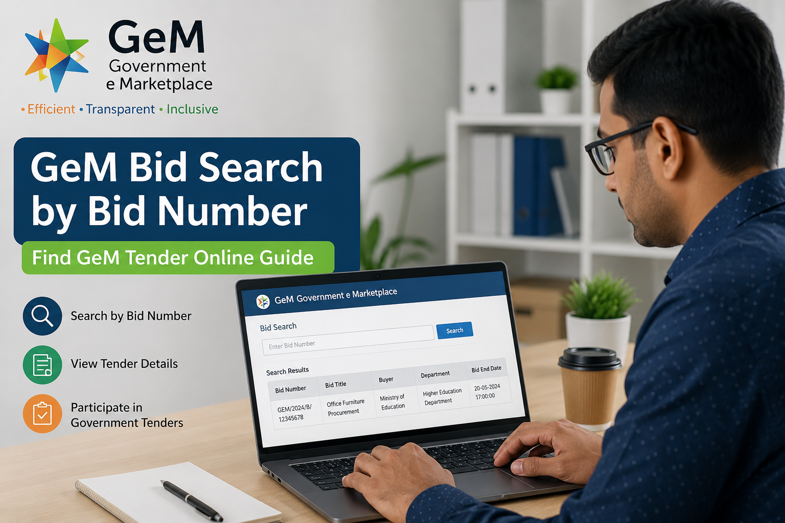 GeM Bid Search by Bid Number | Find GeM Tender Online Guide